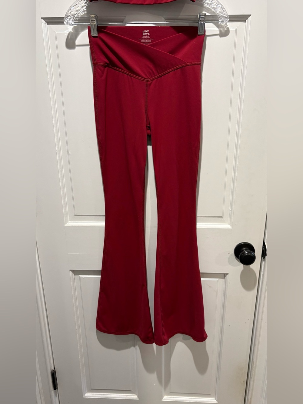 JoyLab Burgundy Red Two-Piece Set -Crop Top(SMALL) & Flared Leggings(X-SMALL) - Picture 4 of 16